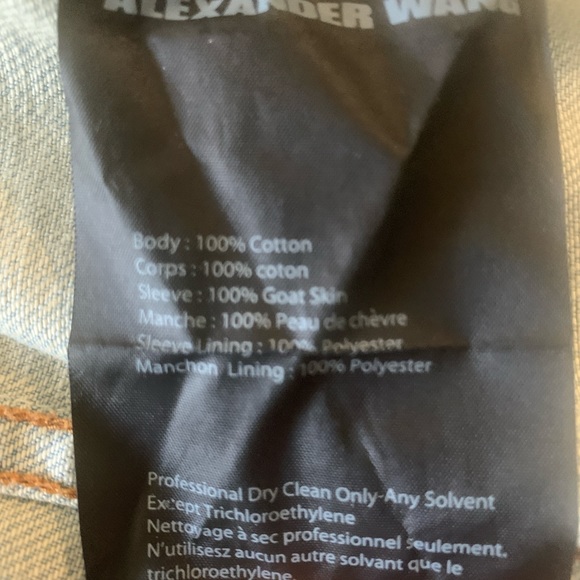 Alexander Wang Jean jacket with genuine leather sleeves - Picture 5 of 5